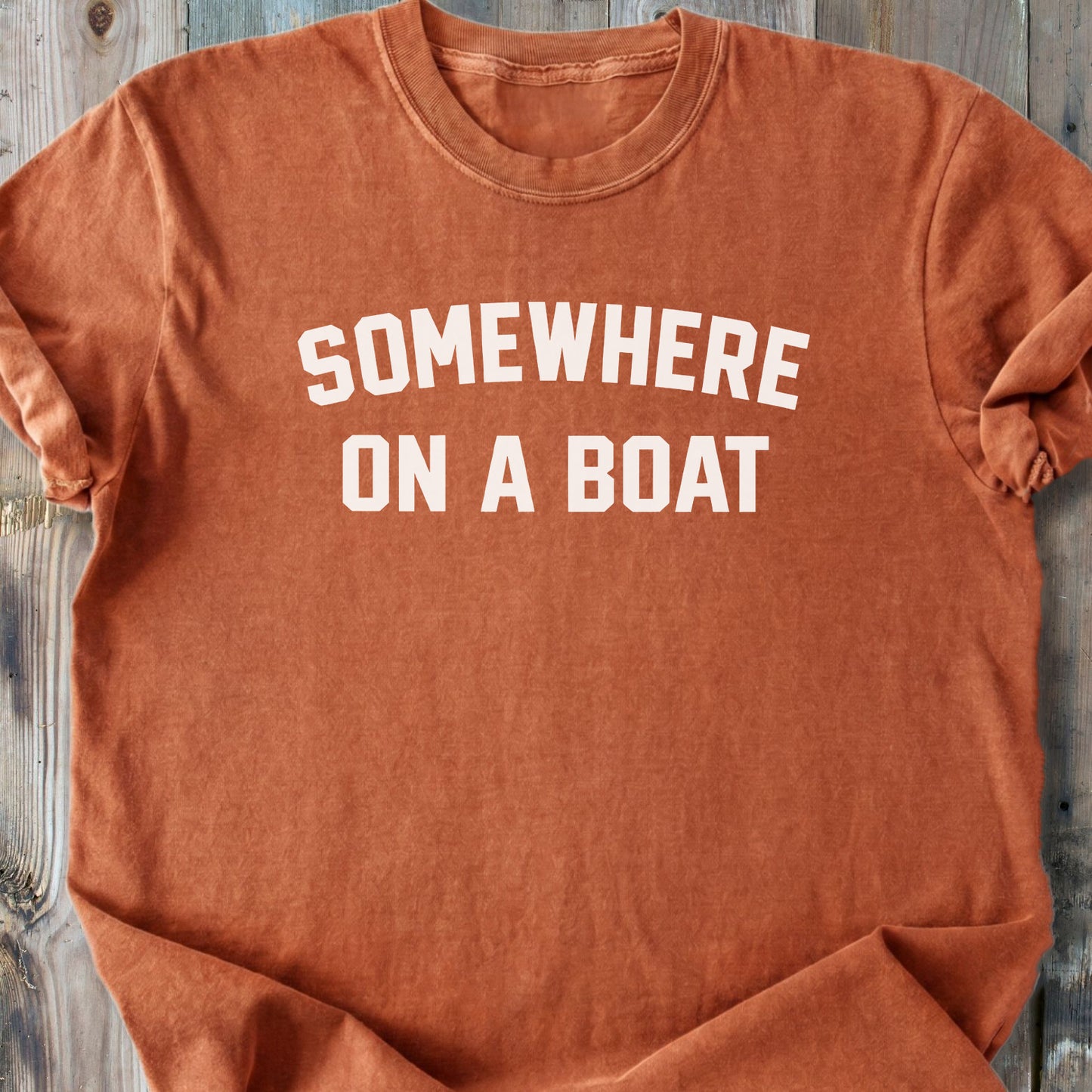 Somewhere On A Boat - Premium Heavyweight Tee