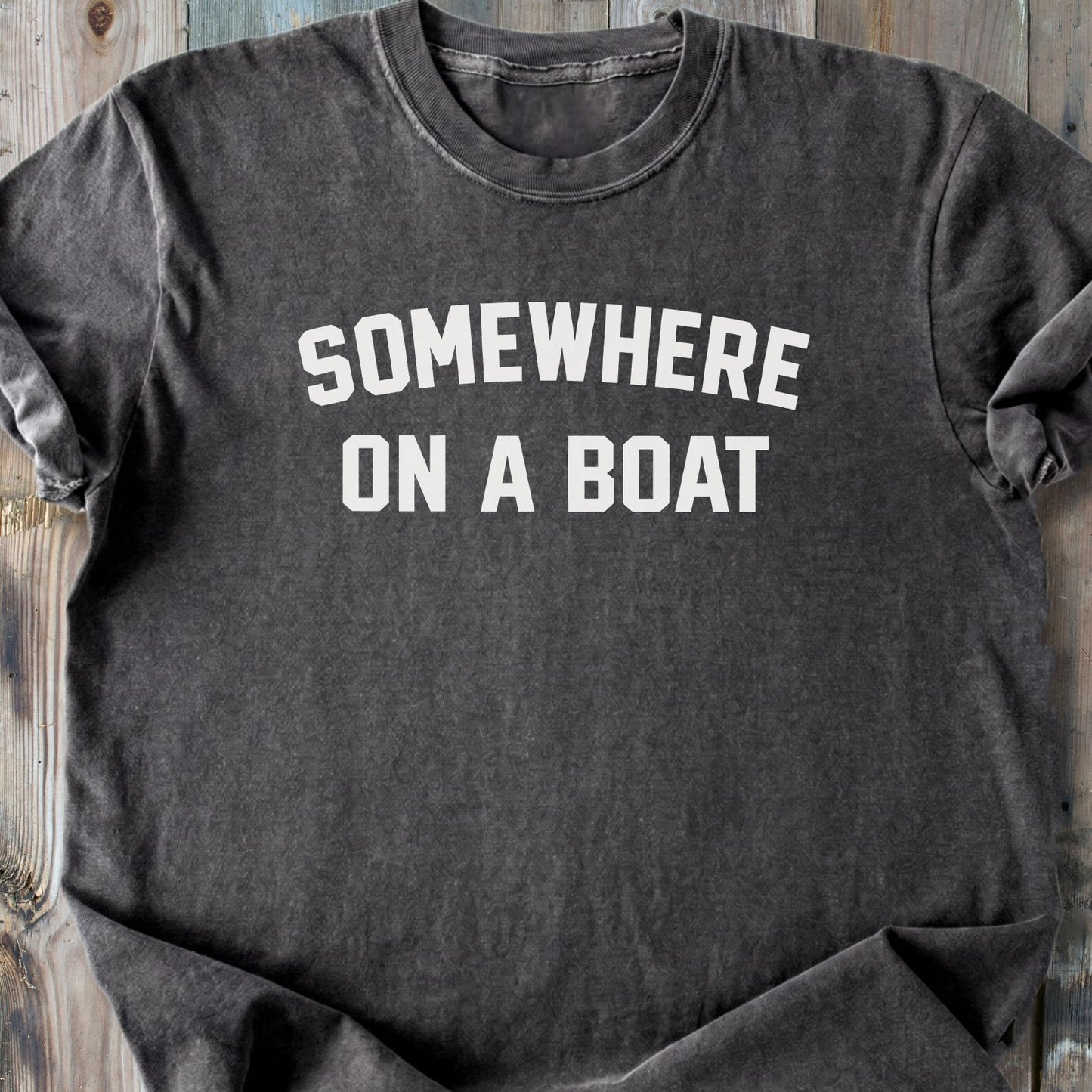 Somewhere On A Boat - Premium Heavyweight Tee
