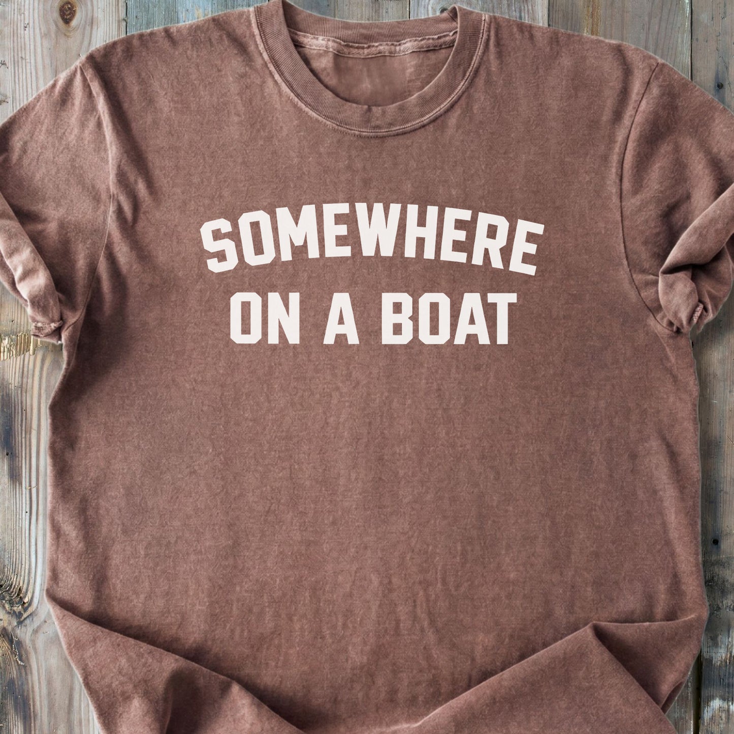 Somewhere On A Boat - Premium Heavyweight Tee
