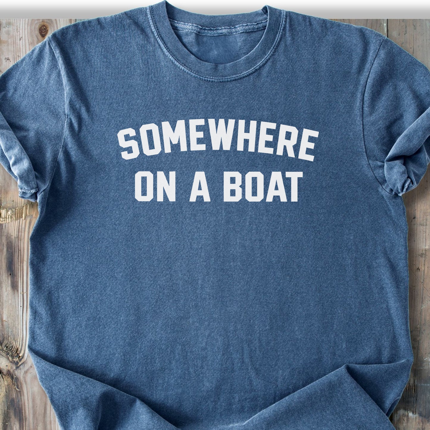 Somewhere On A Boat - Premium Heavyweight Tee