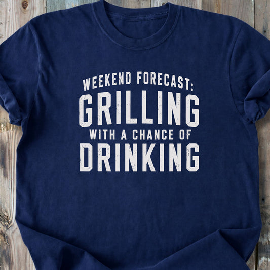 Grilling With A Chance Of Drinking - Premium Heavyweight Tee