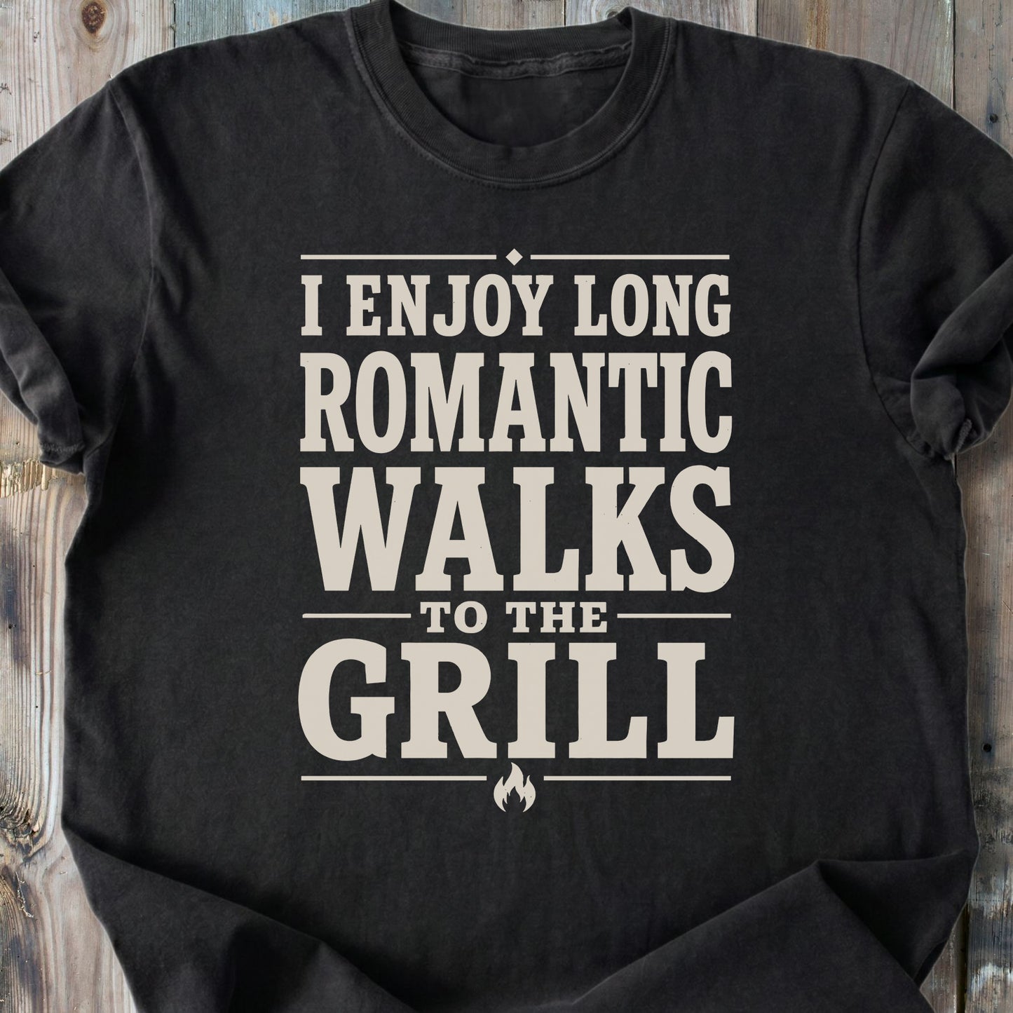 I Enjoy Long Romantic Walks - Premium Heavyweight Tee