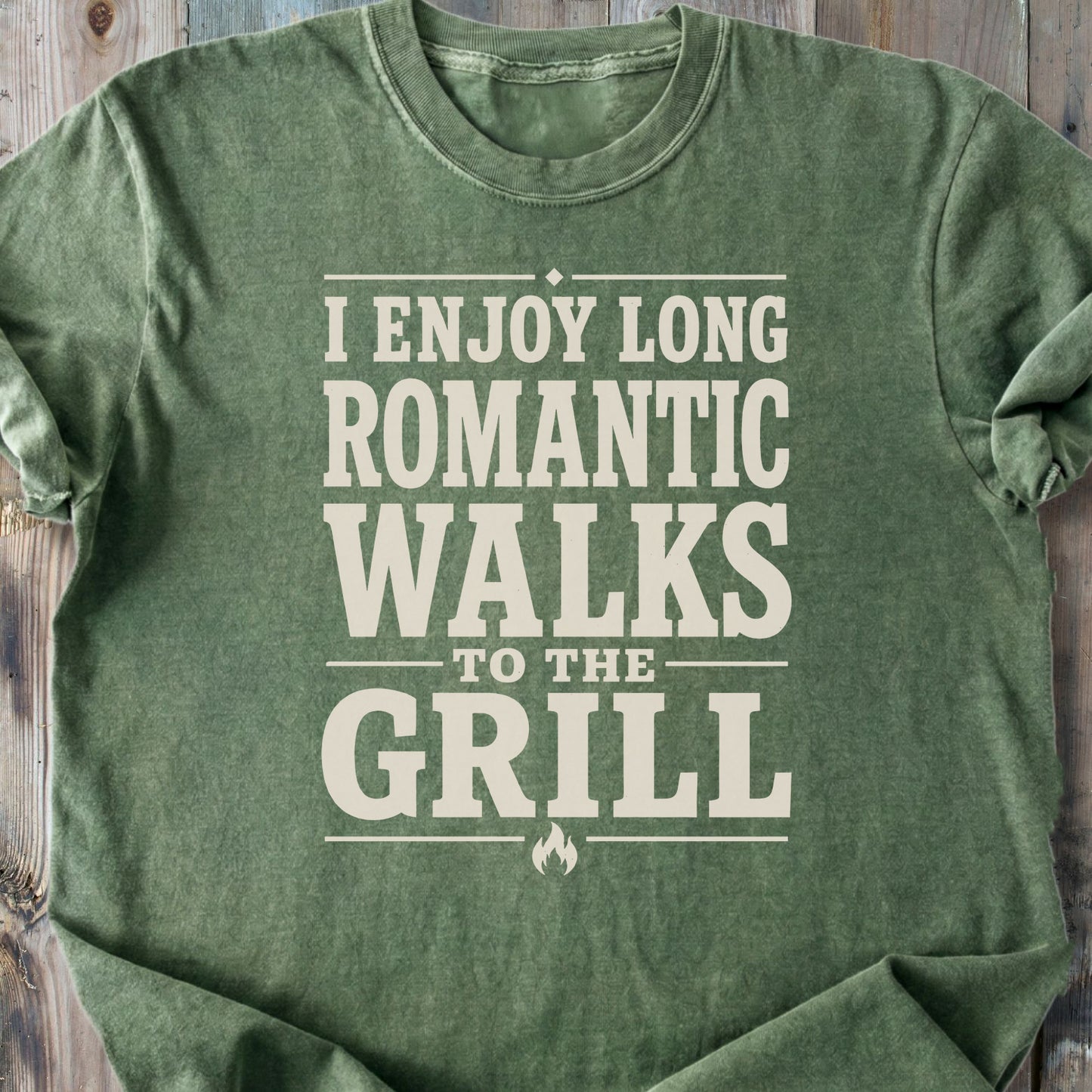 I Enjoy Long Romantic Walks - Premium Heavyweight Tee