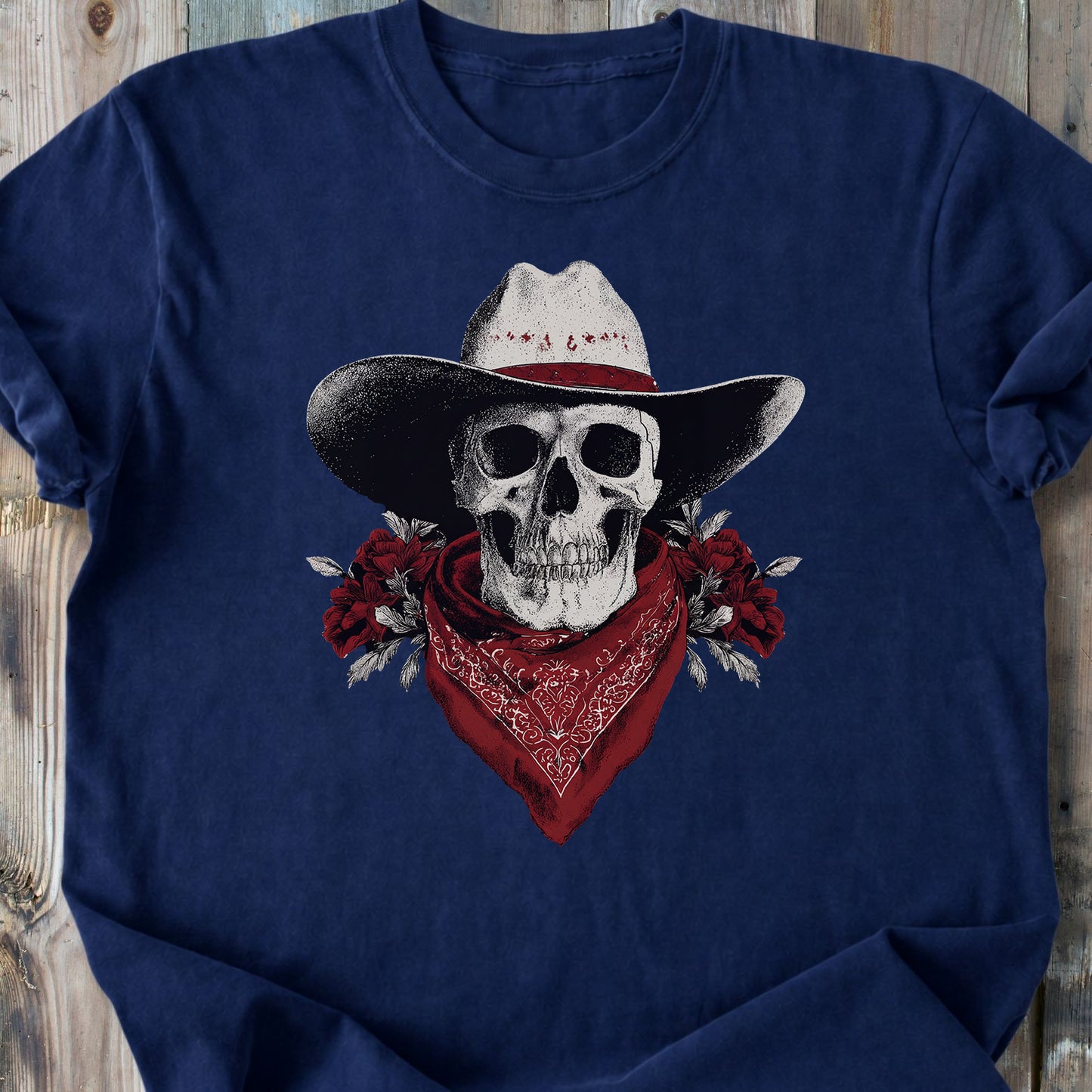 Western Cowboy Skull - Vintage Heavyweight Tee