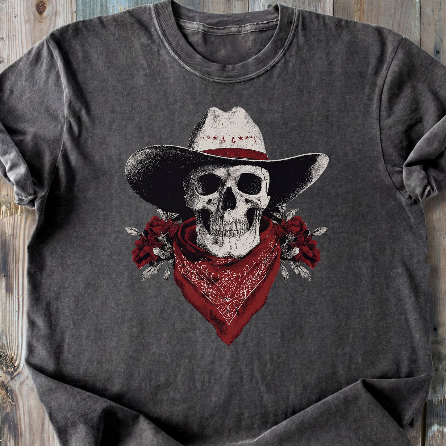 Western Cowboy Skull - Vintage Heavyweight Tee