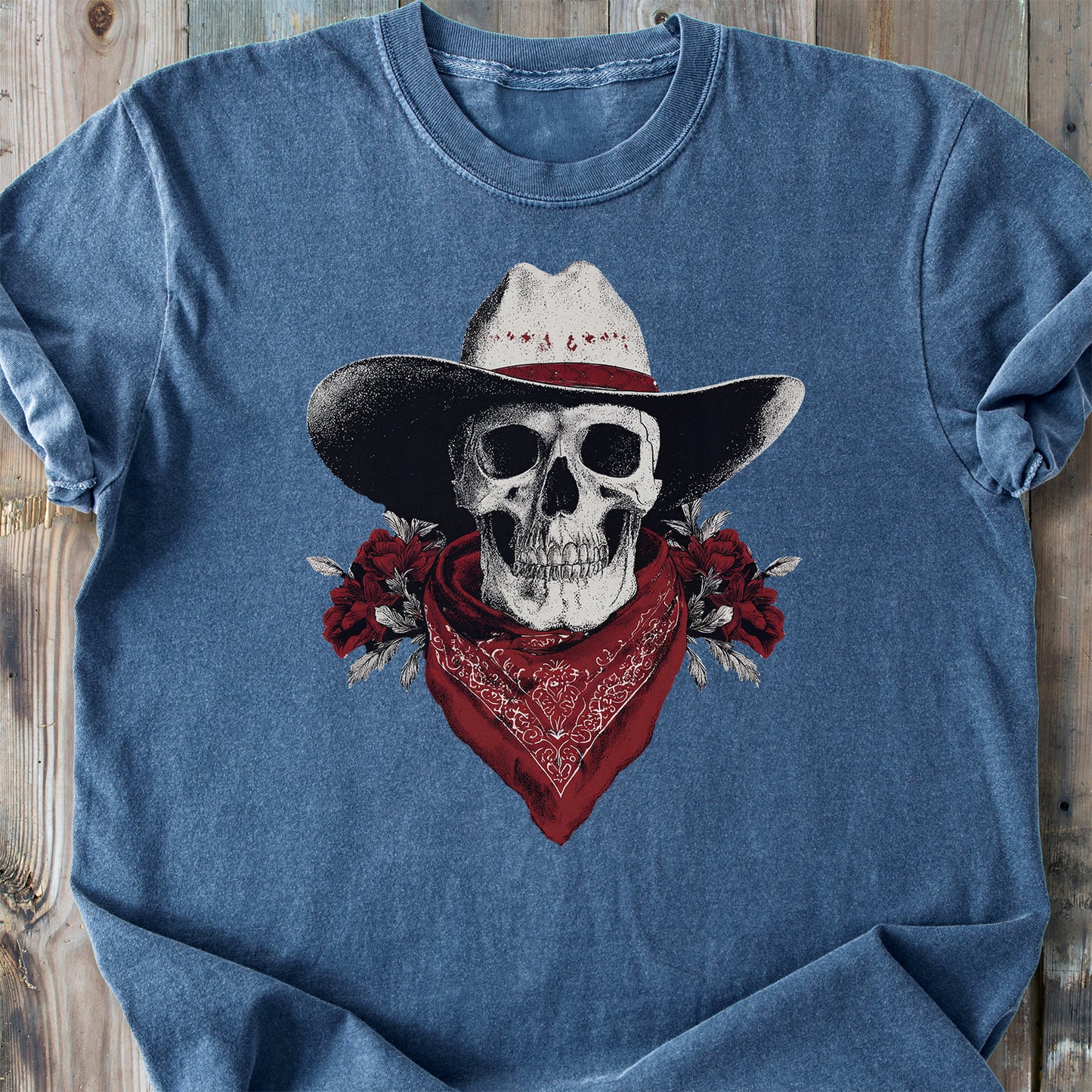 Western Cowboy Skull - Vintage Heavyweight Tee