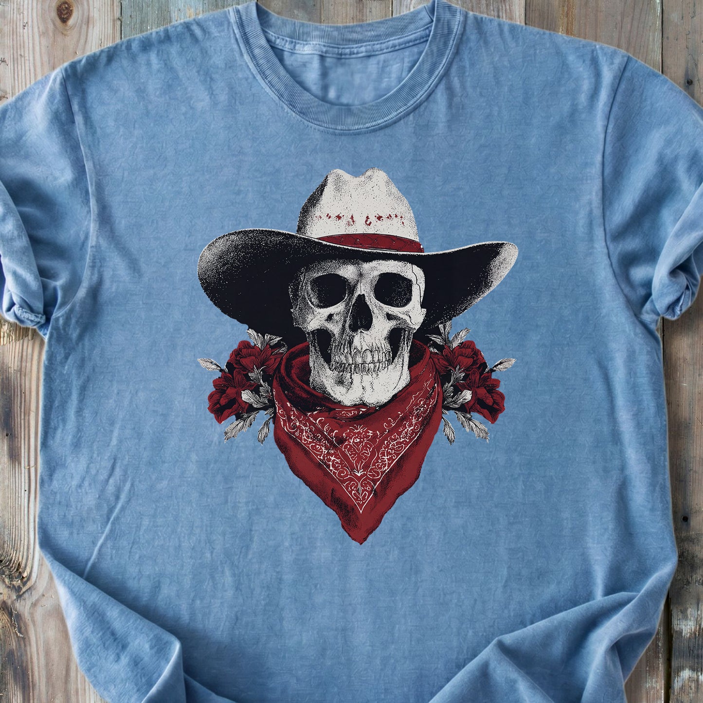 Western Cowboy Skull - Vintage Heavyweight Tee