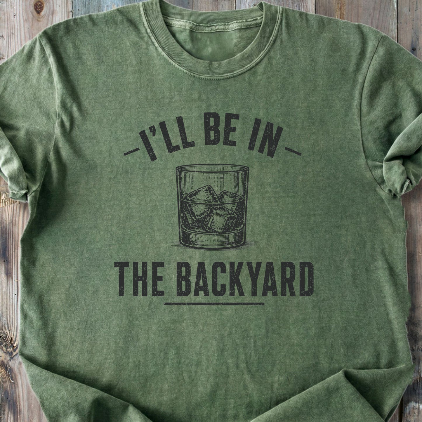 I'll Be In The Backyard - Premium Heavyweight Tee