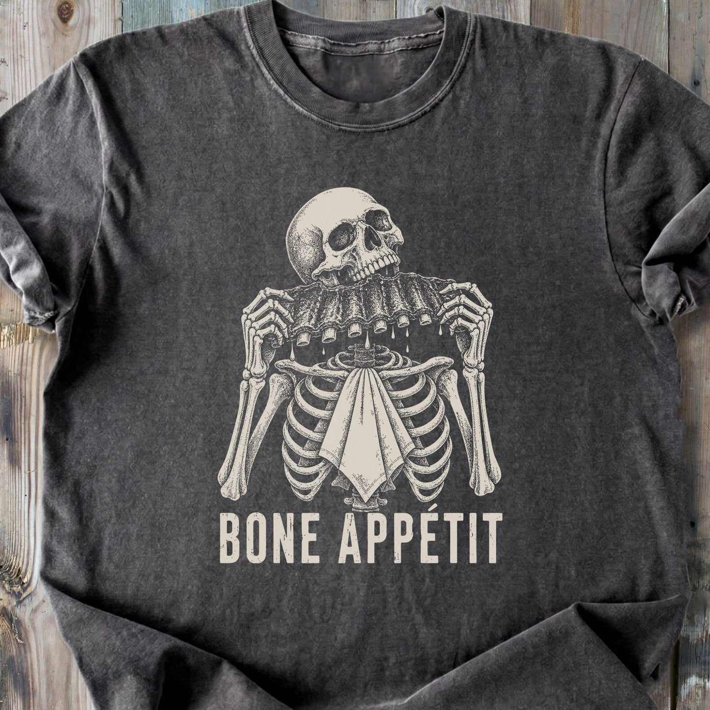 Bone Appétit Skeleton - Premium Heavyweight Tee