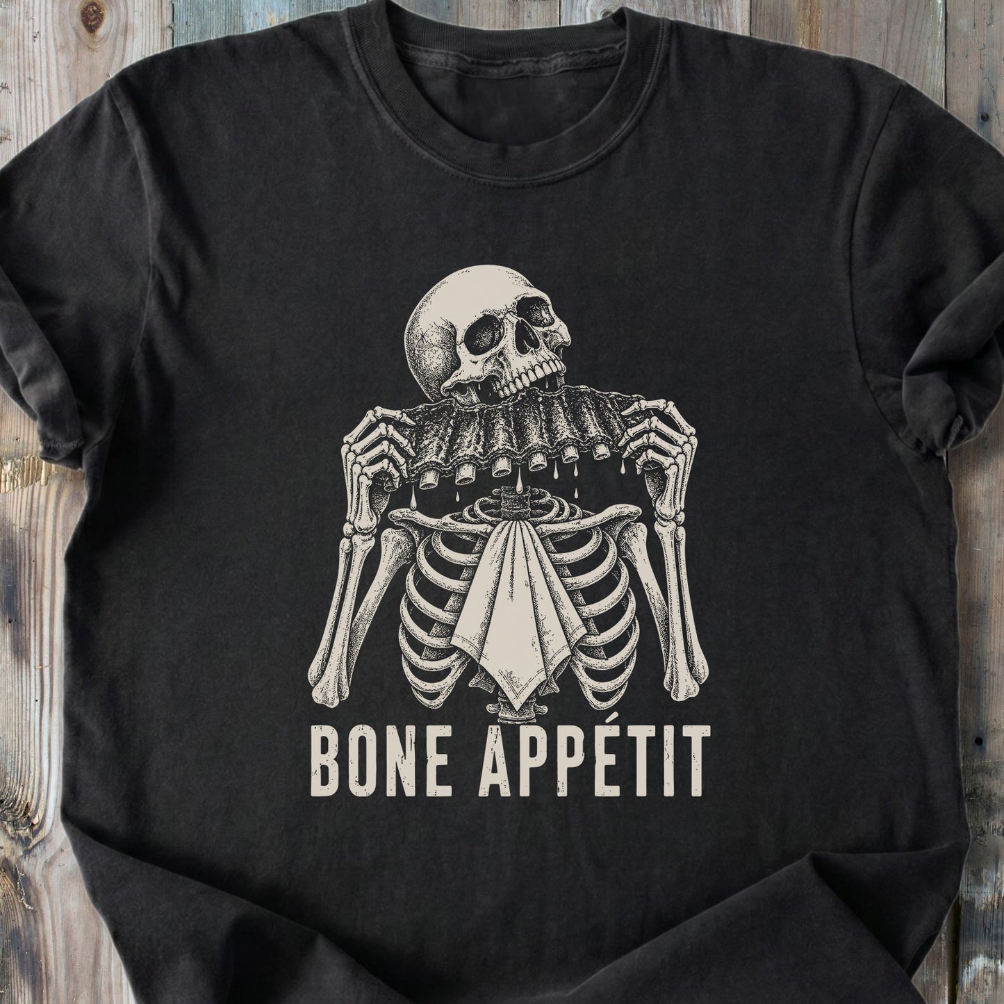 Bone Appétit Skeleton - Premium Heavyweight Tee