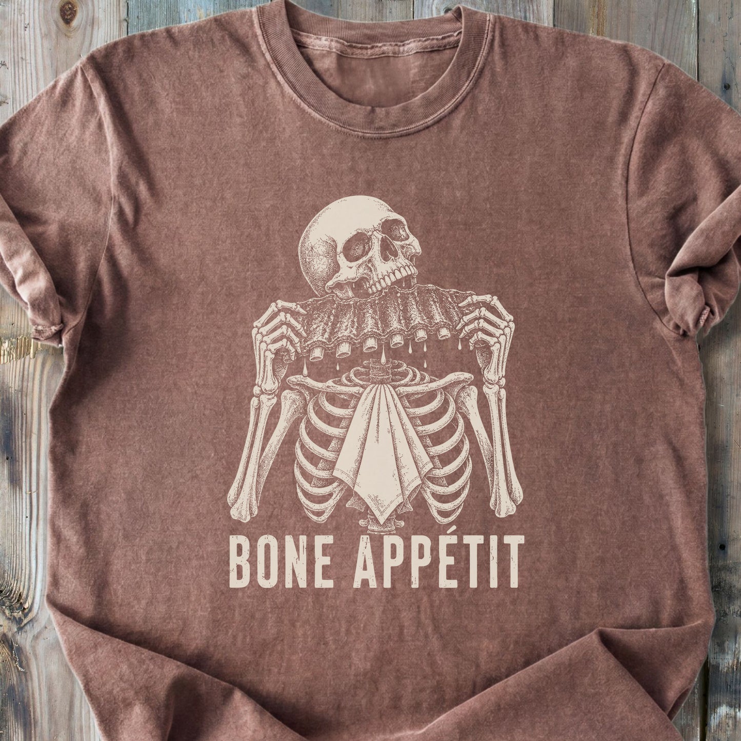 Bone Appétit Skeleton - Premium Heavyweight Tee