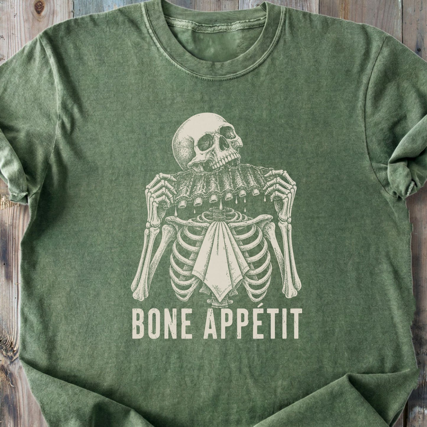 Bone Appétit Skeleton - Premium Heavyweight Tee