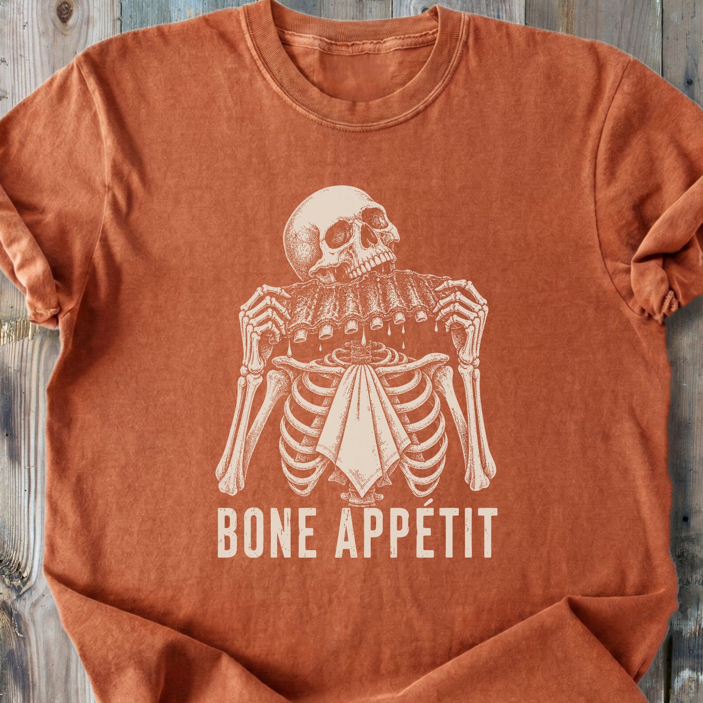 Bone Appétit Skeleton - Premium Heavyweight Tee