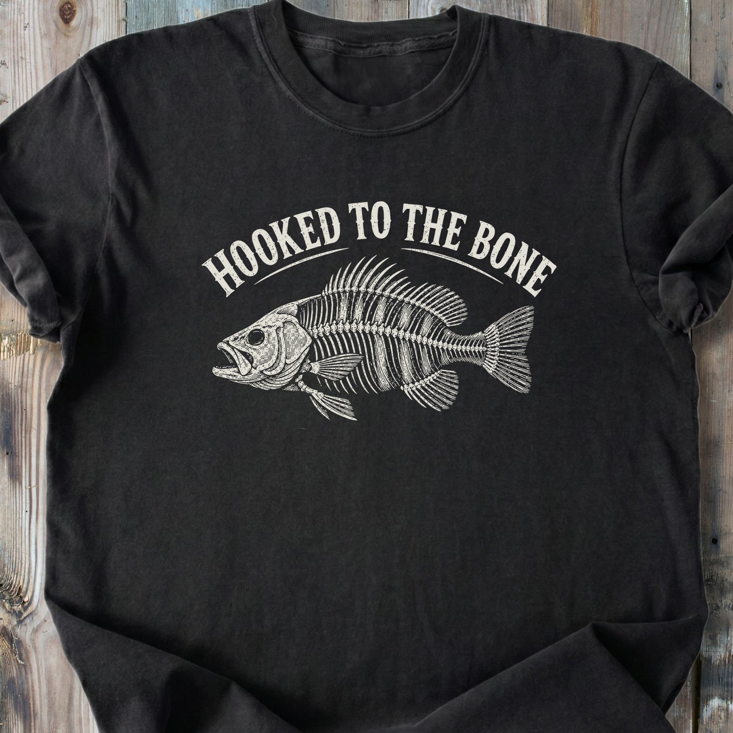 Hooked To The Bone Smallmouth - Premium Heavyweight Tee