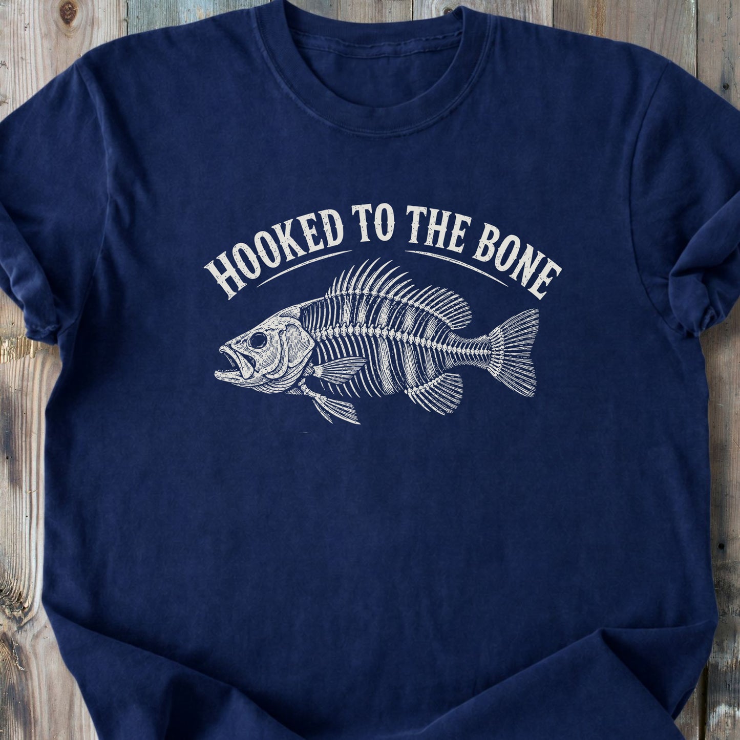 Hooked To The Bone Smallmouth - Premium Heavyweight Tee