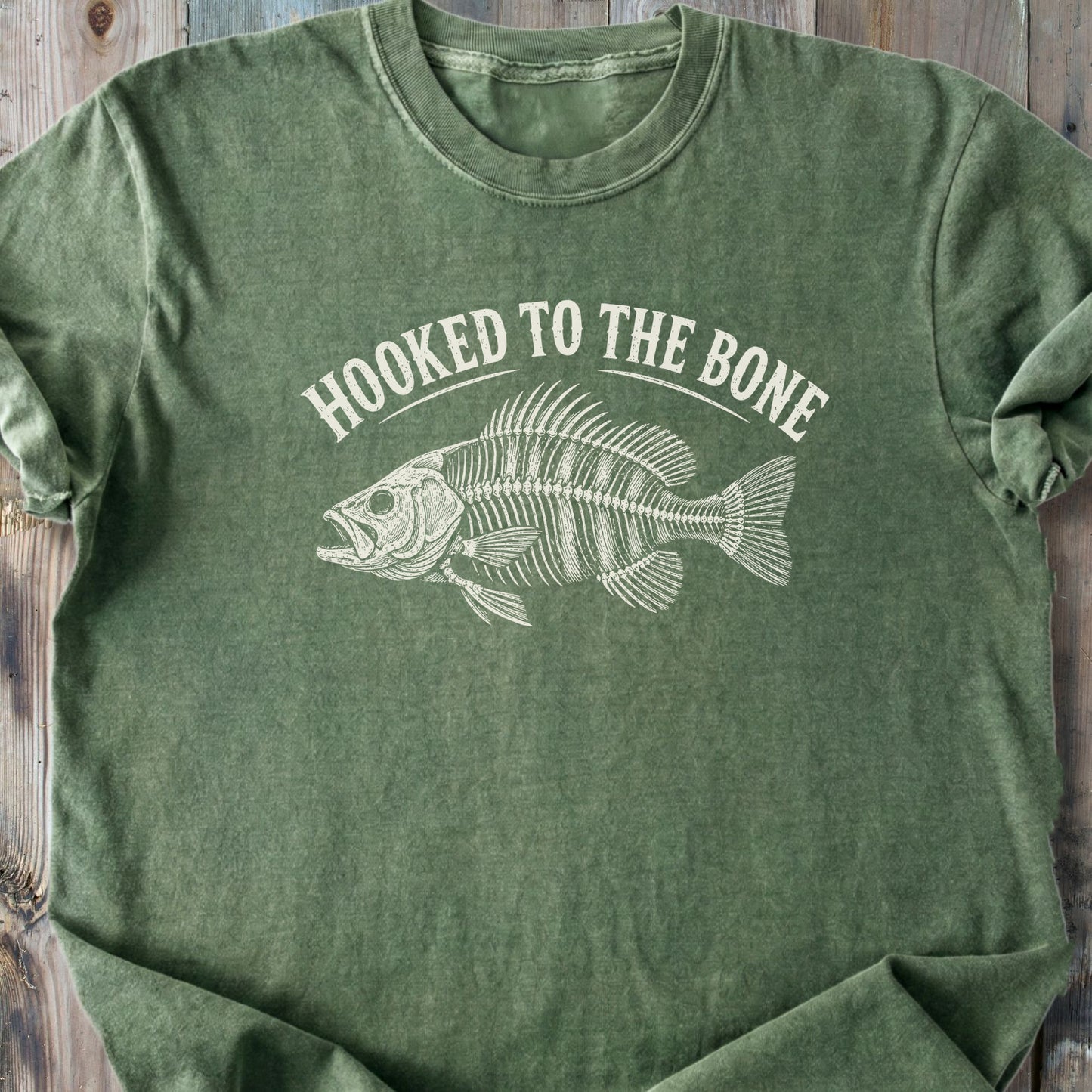 Hooked To The Bone Smallmouth - Premium Heavyweight Tee