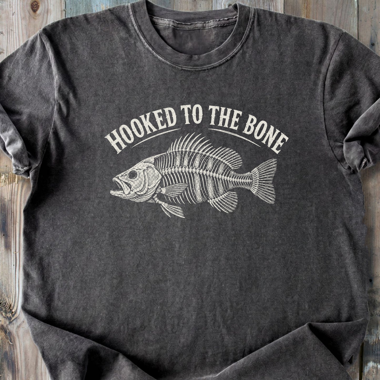 Hooked To The Bone Smallmouth - Premium Heavyweight Tee