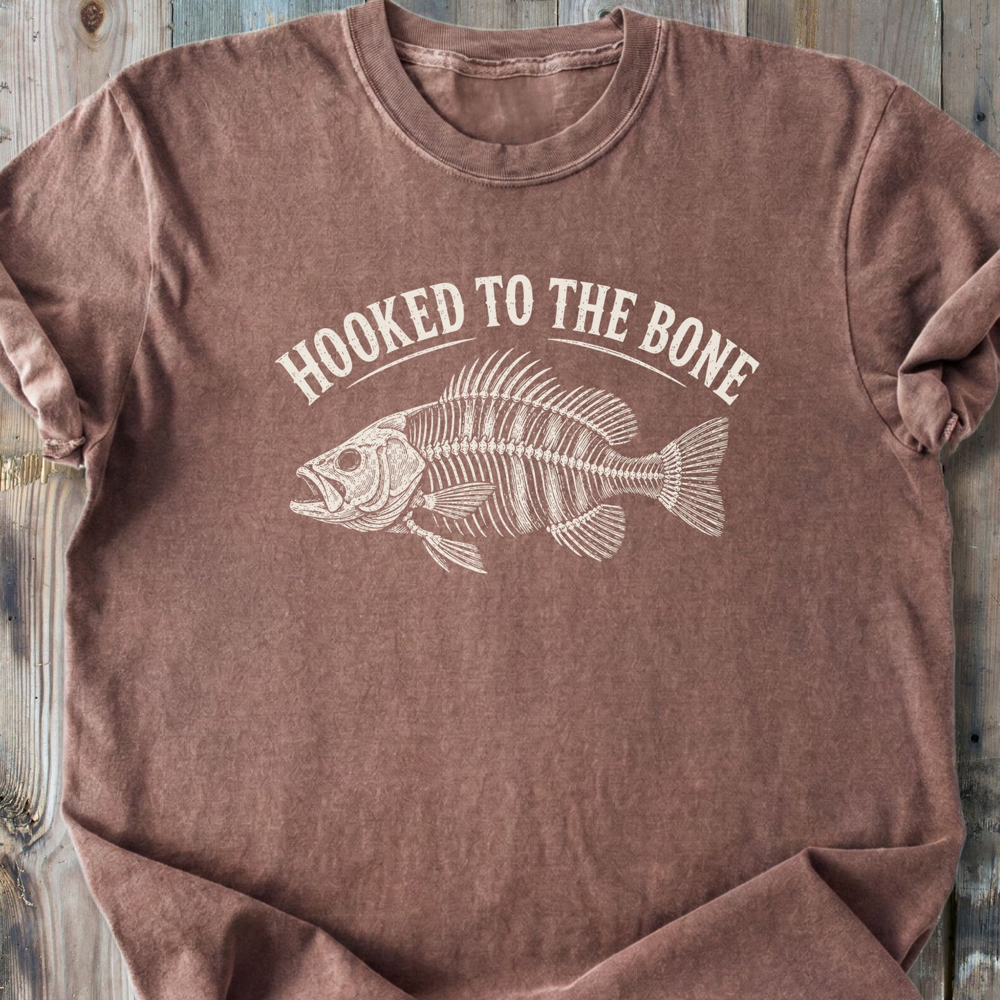 Hooked To The Bone Smallmouth - Premium Heavyweight Tee