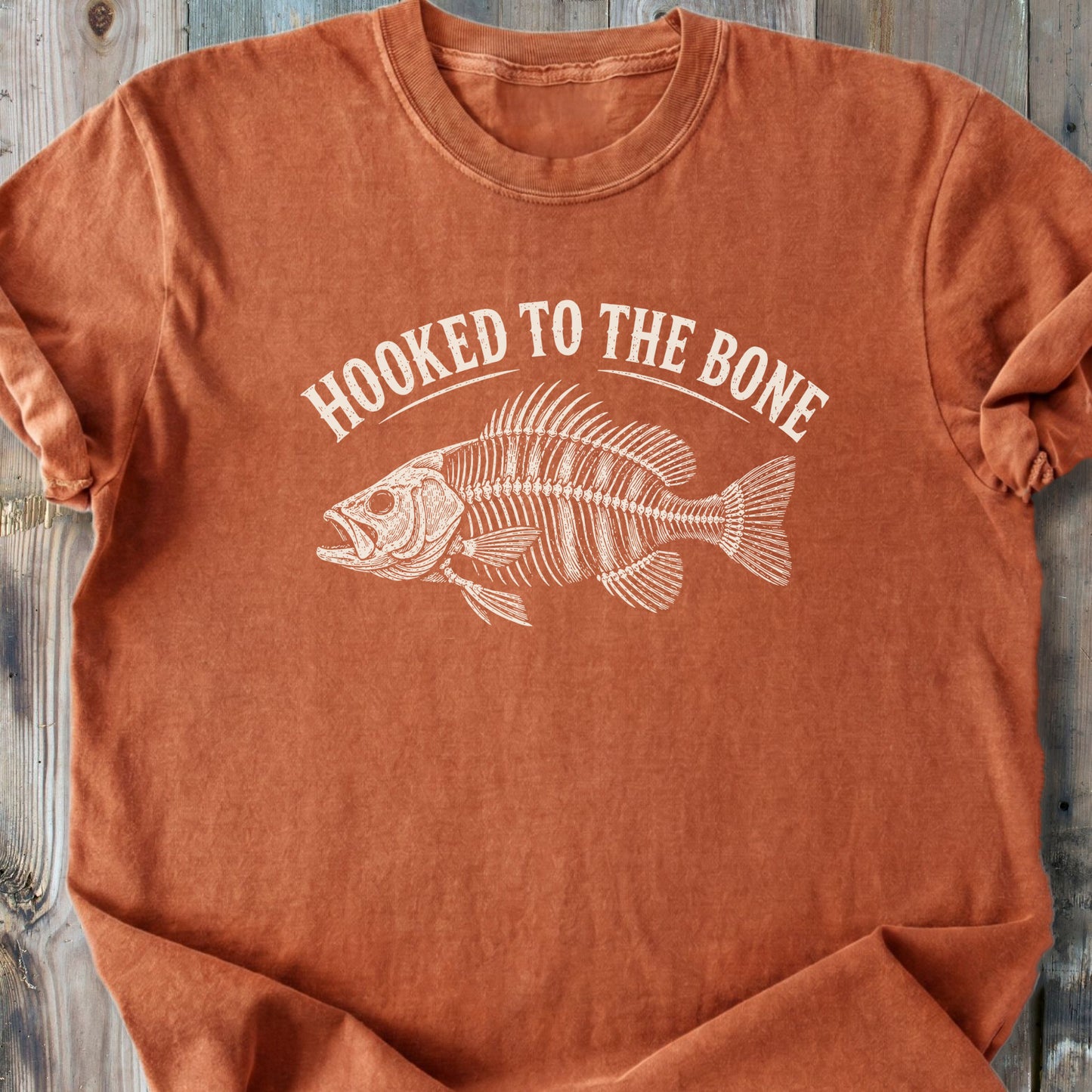 Hooked To The Bone Smallmouth - Premium Heavyweight Tee