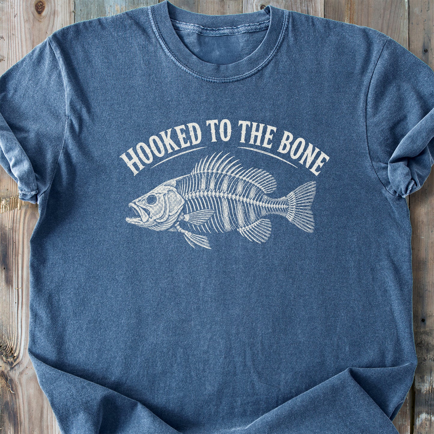 Hooked To The Bone Smallmouth - Premium Heavyweight Tee