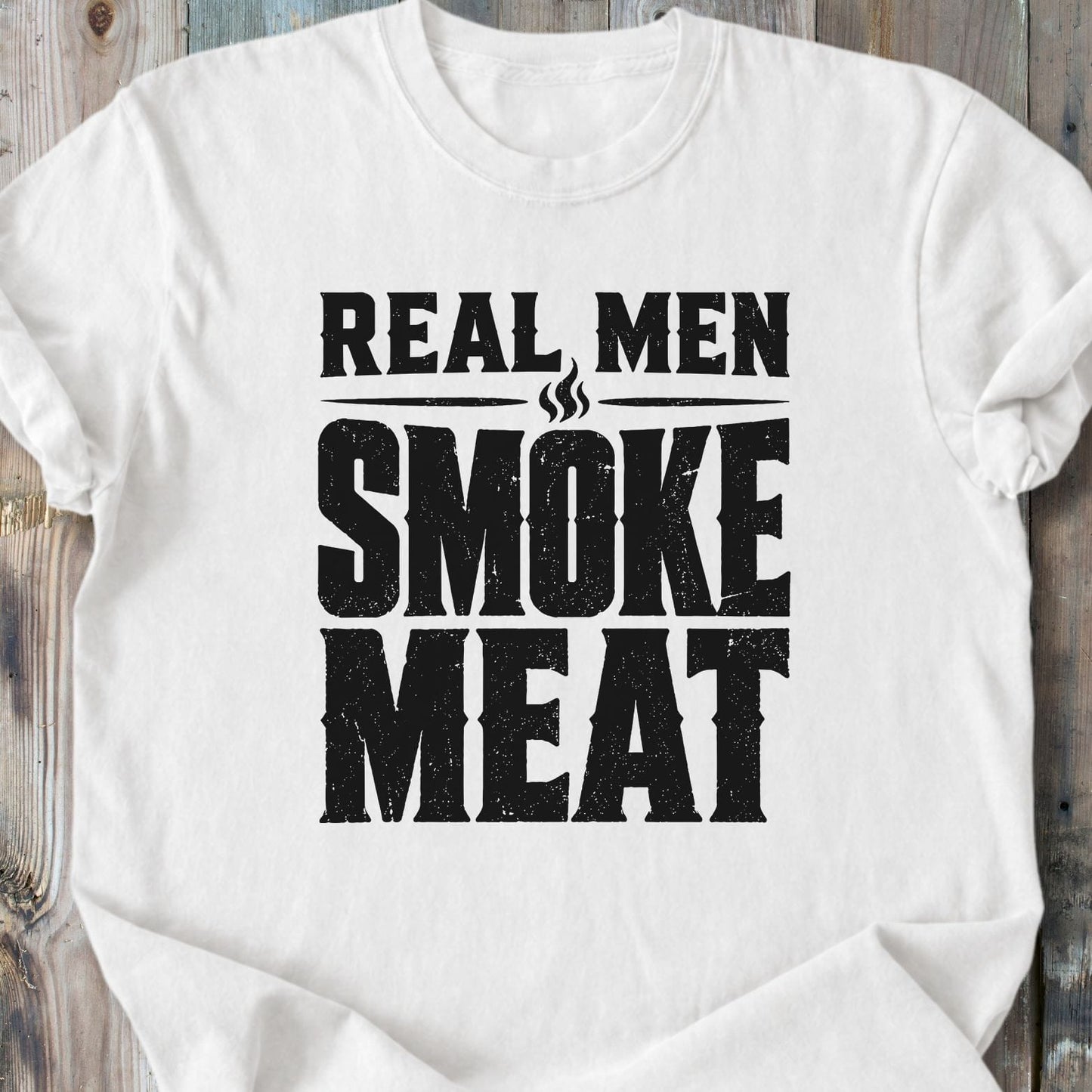 Real Men Smoke Meat - Premium Heavyweight Tee