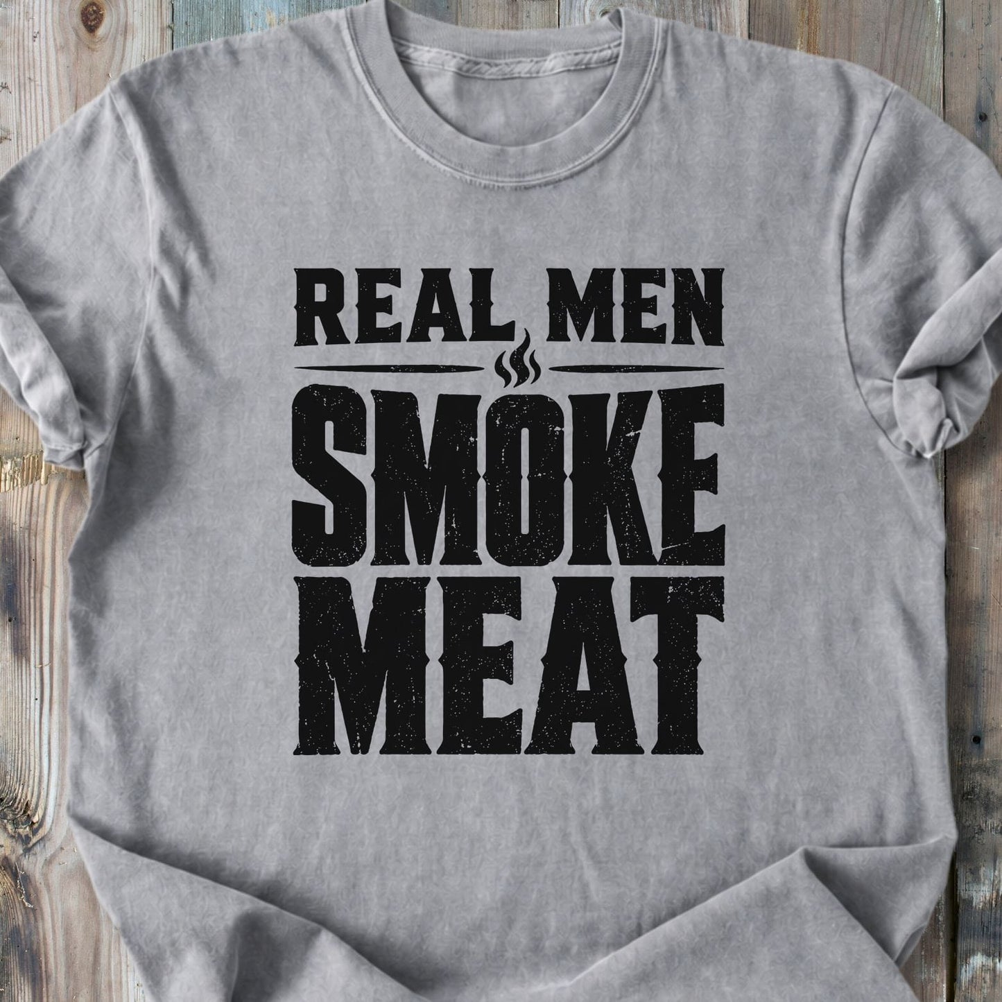Real Men Smoke Meat - Premium Heavyweight Tee
