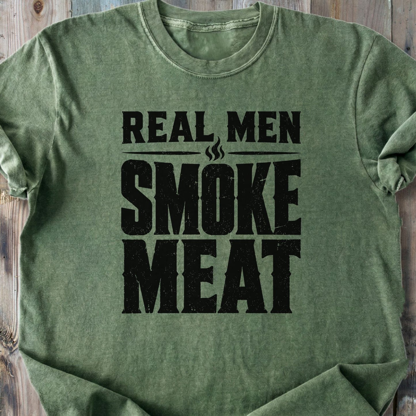 Real Men Smoke Meat - Premium Heavyweight Tee