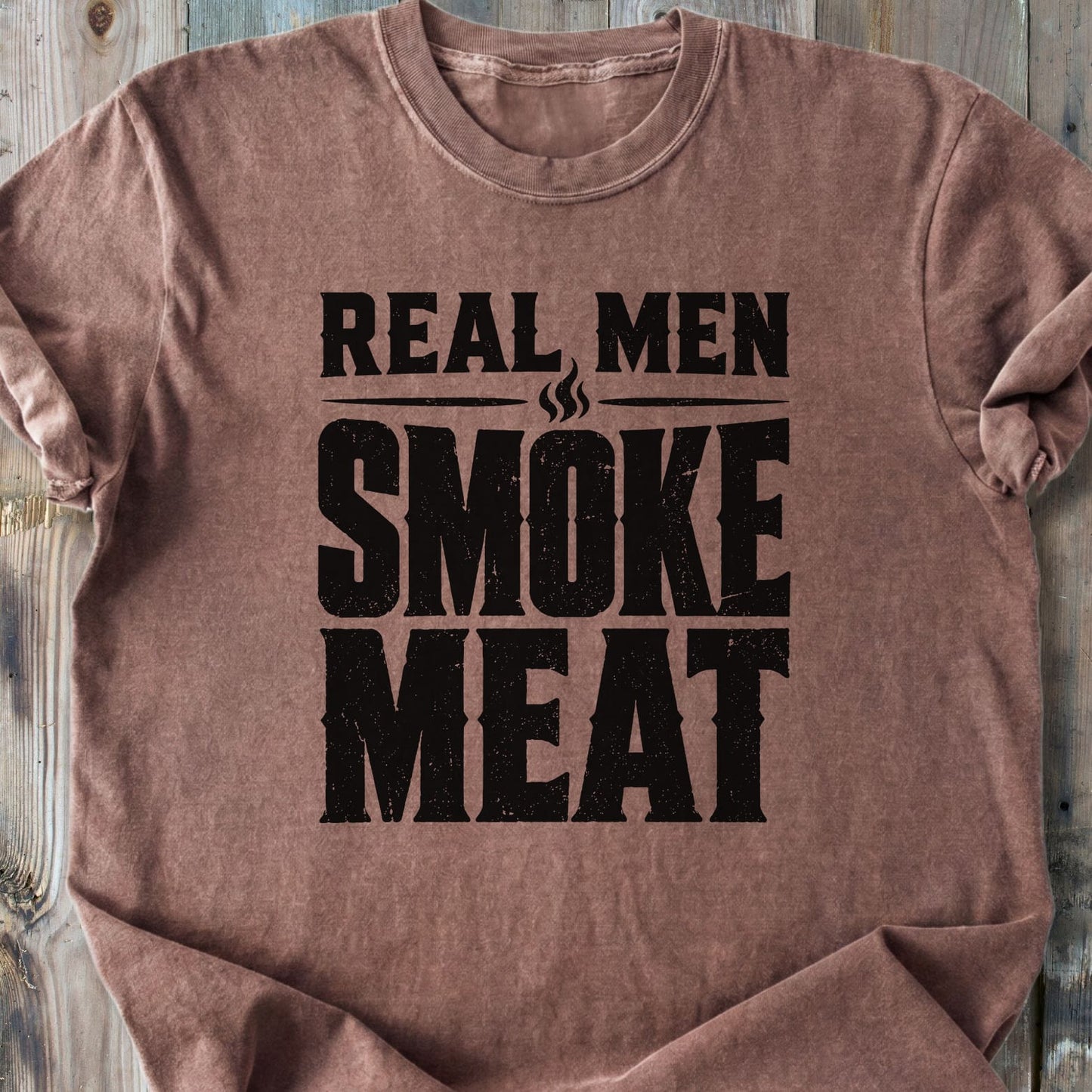 Real Men Smoke Meat - Premium Heavyweight Tee