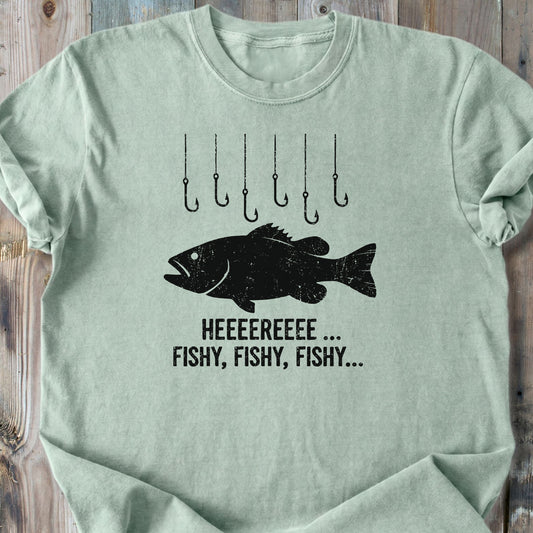 Here Fishy - Premium Heavyweight Tee