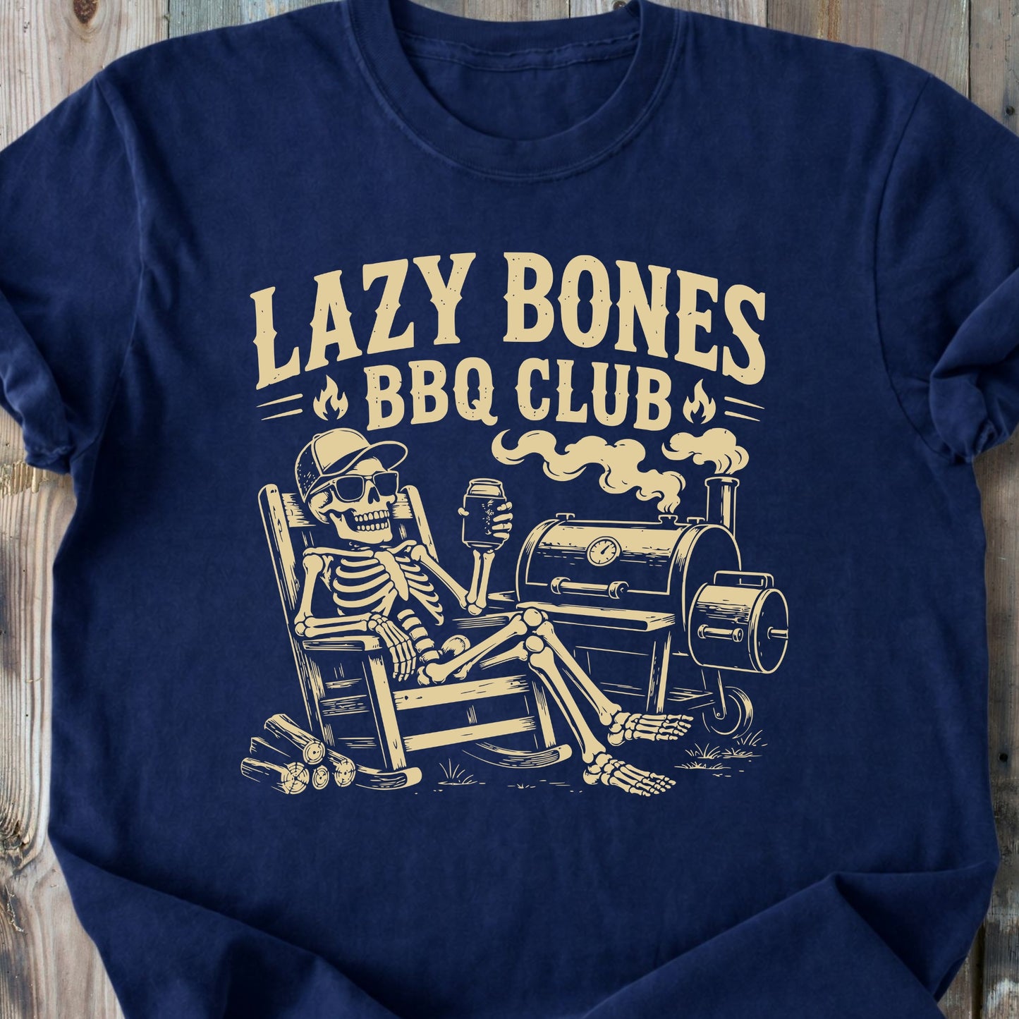 Lazy Bones BBQ Club - Premium Heavyweight Tee