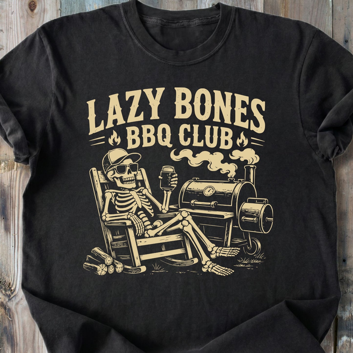 Lazy Bones BBQ Club - Premium Heavyweight Tee