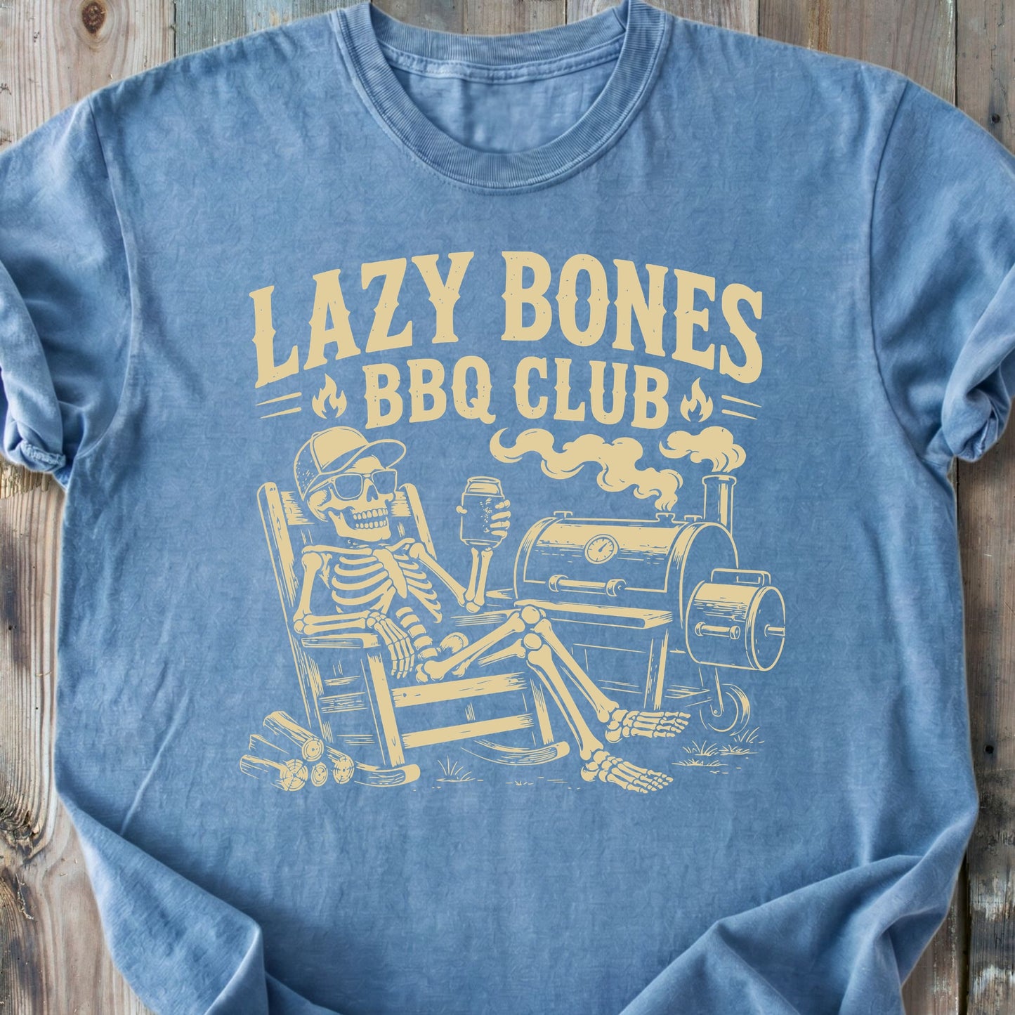 Lazy Bones BBQ Club - Premium Heavyweight Tee
