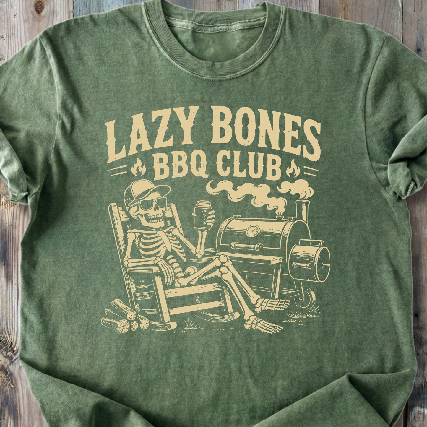 Lazy Bones BBQ Club - Premium Heavyweight Tee