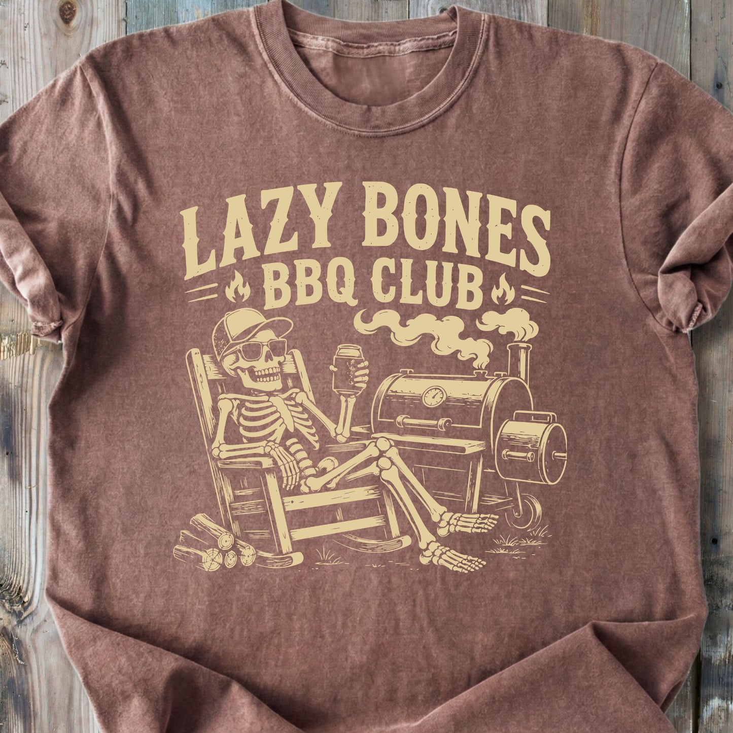 Lazy Bones BBQ Club - Premium Heavyweight Tee