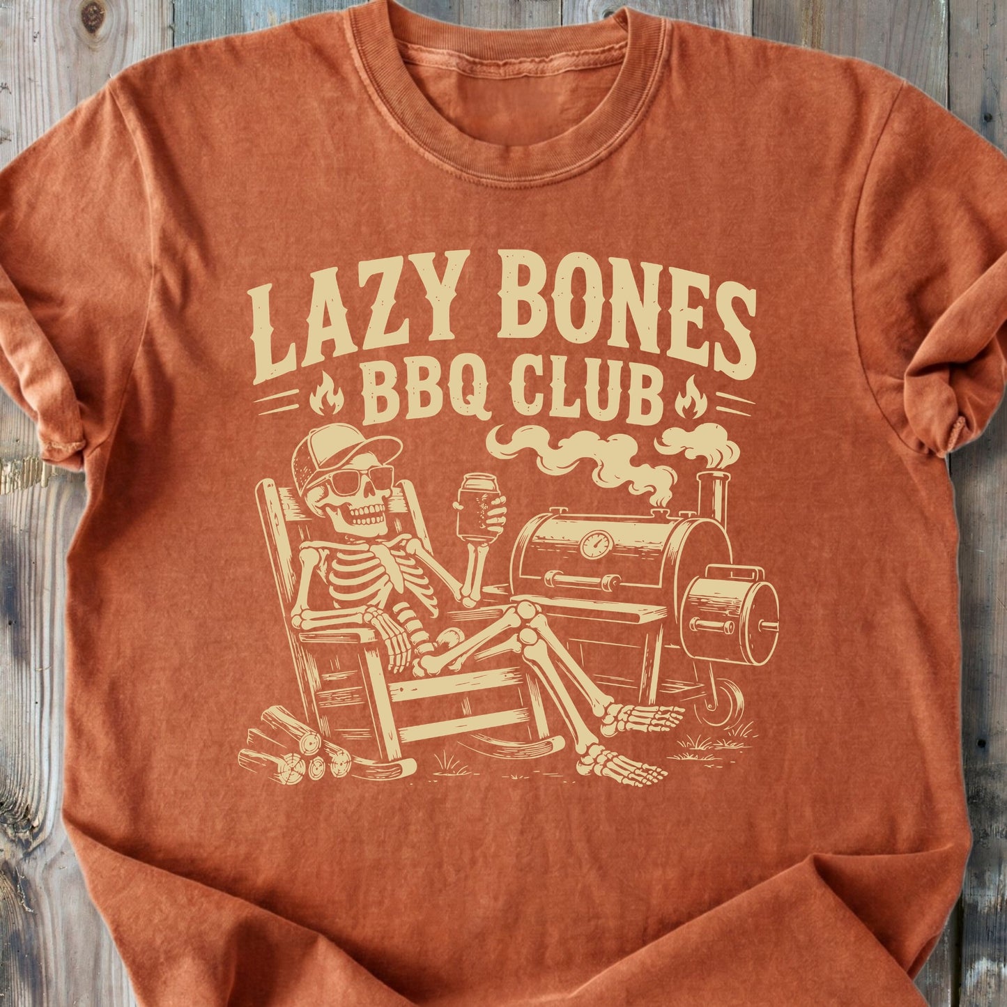 Lazy Bones BBQ Club - Premium Heavyweight Tee