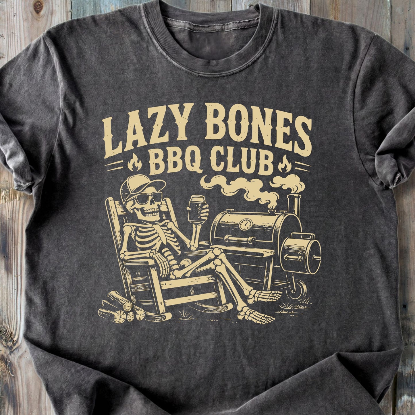 Lazy Bones BBQ Club - Premium Heavyweight Tee