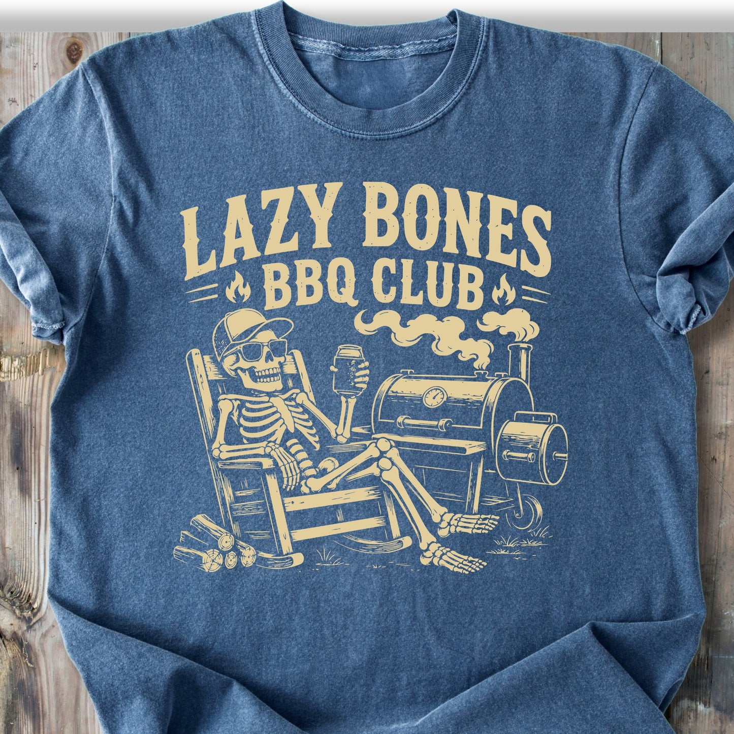 Lazy Bones BBQ Club - Premium Heavyweight Tee