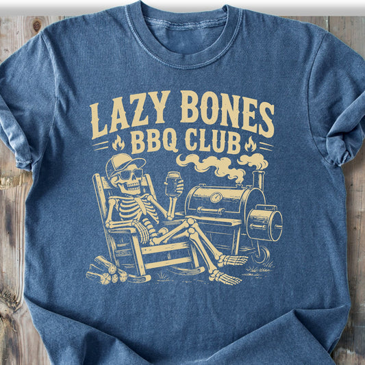 Lazy Bones BBQ Club - Premium Heavyweight Tee