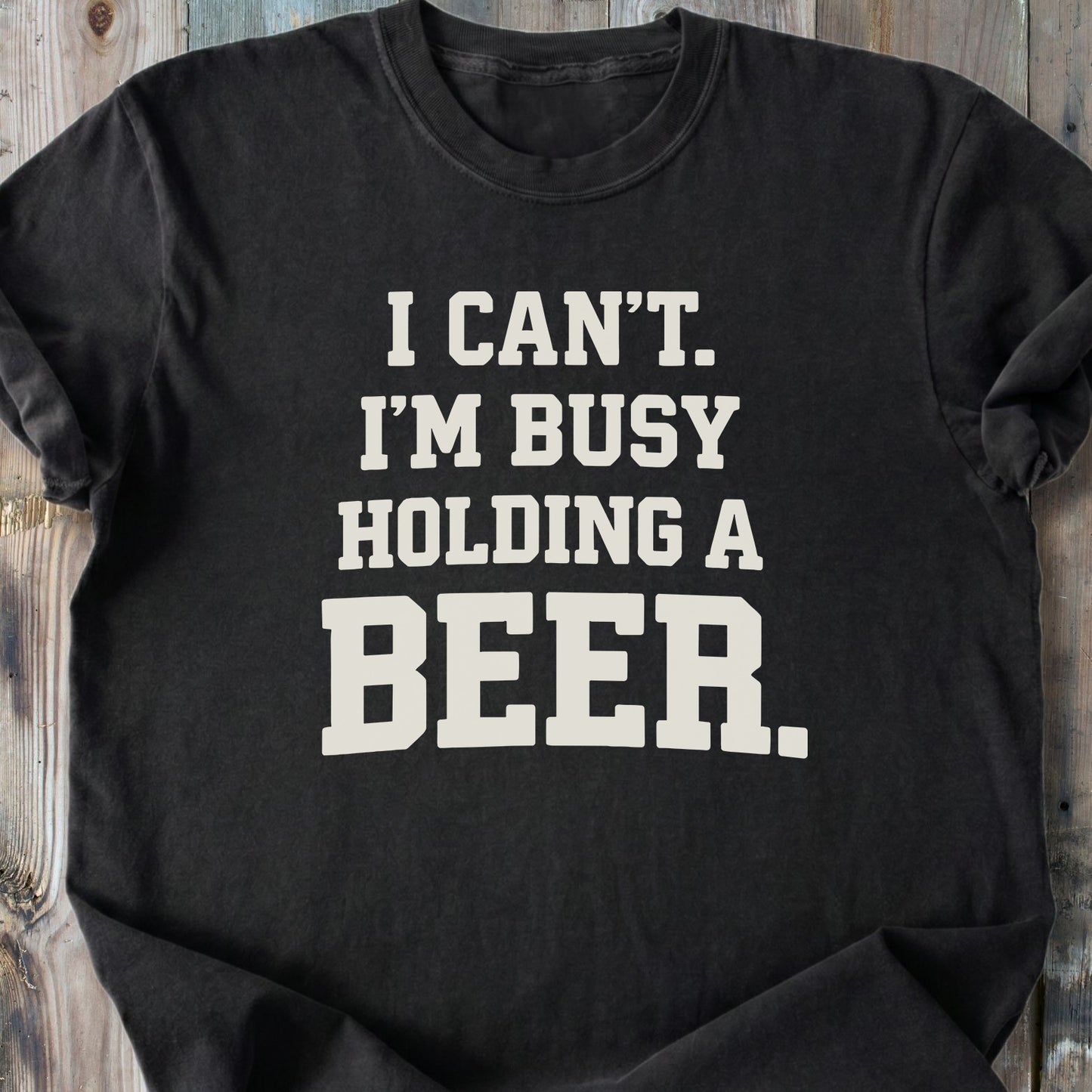 Busy Holding A Beer - Premium Heavyweight Tee