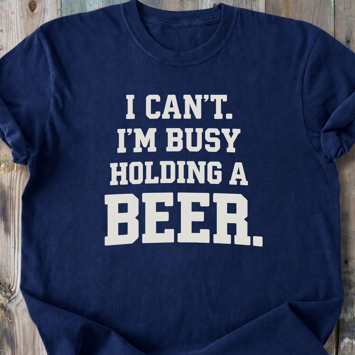 Busy Holding A Beer - Premium Heavyweight Tee