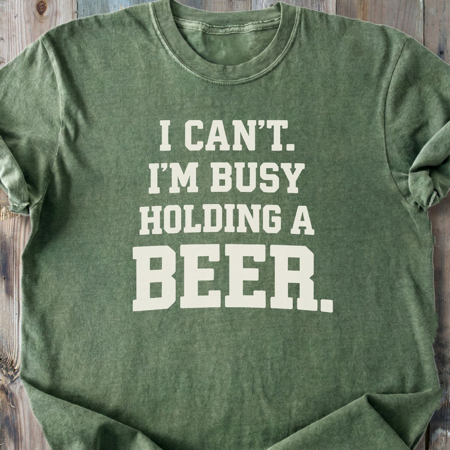 Busy Holding A Beer - Premium Heavyweight Tee