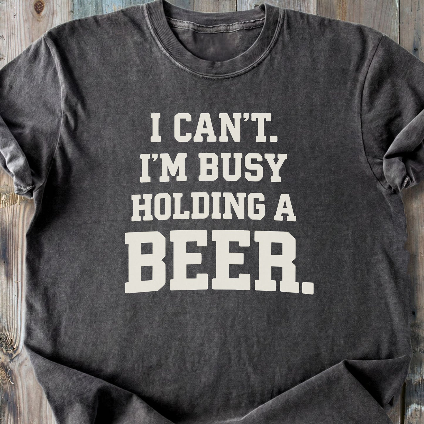 Busy Holding A Beer - Premium Heavyweight Tee