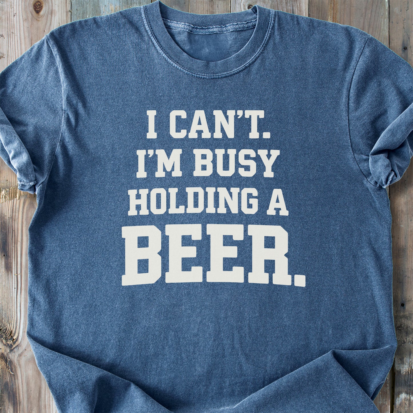 Busy Holding A Beer - Premium Heavyweight Tee