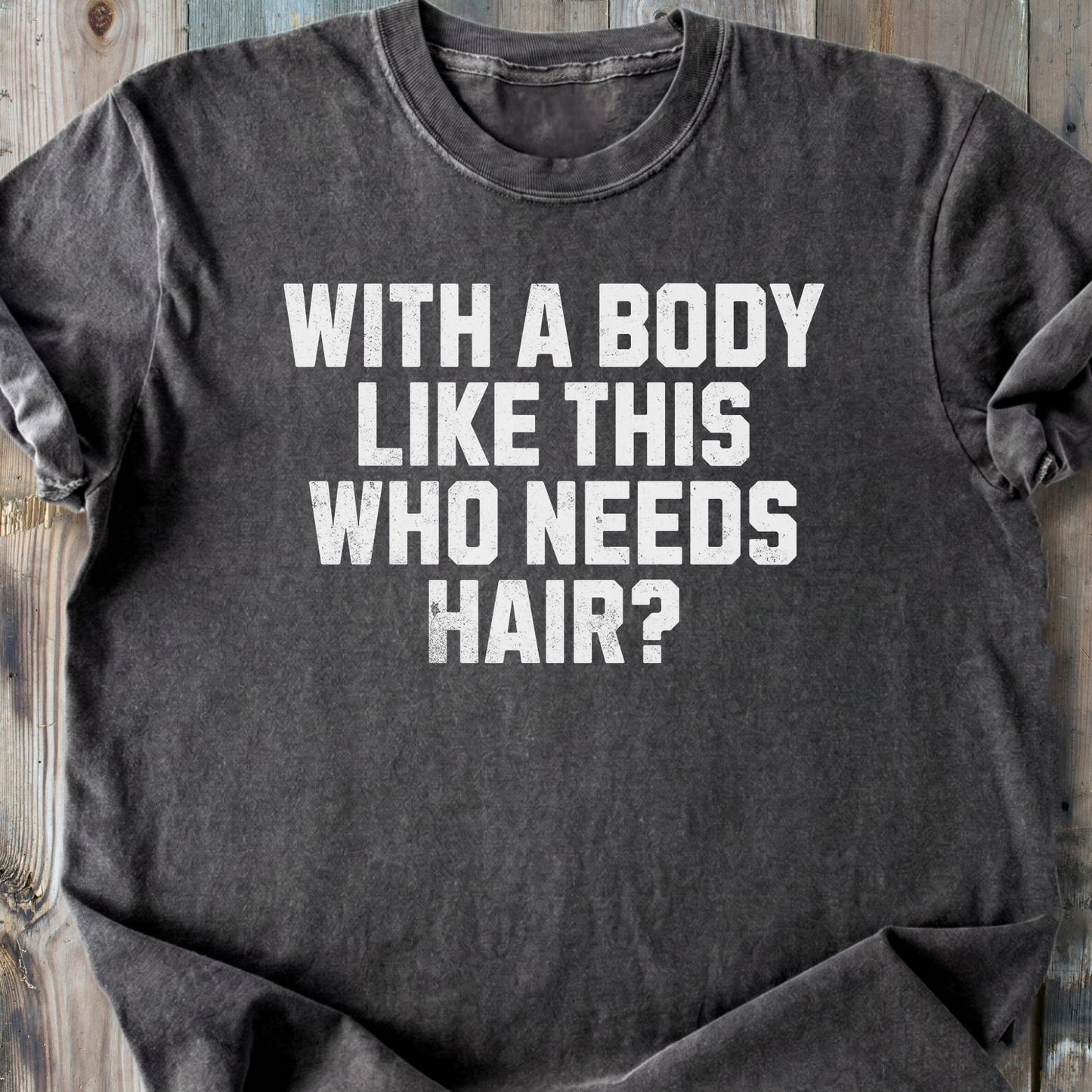 Who Needs Hair - Premium Heavyweight Tee