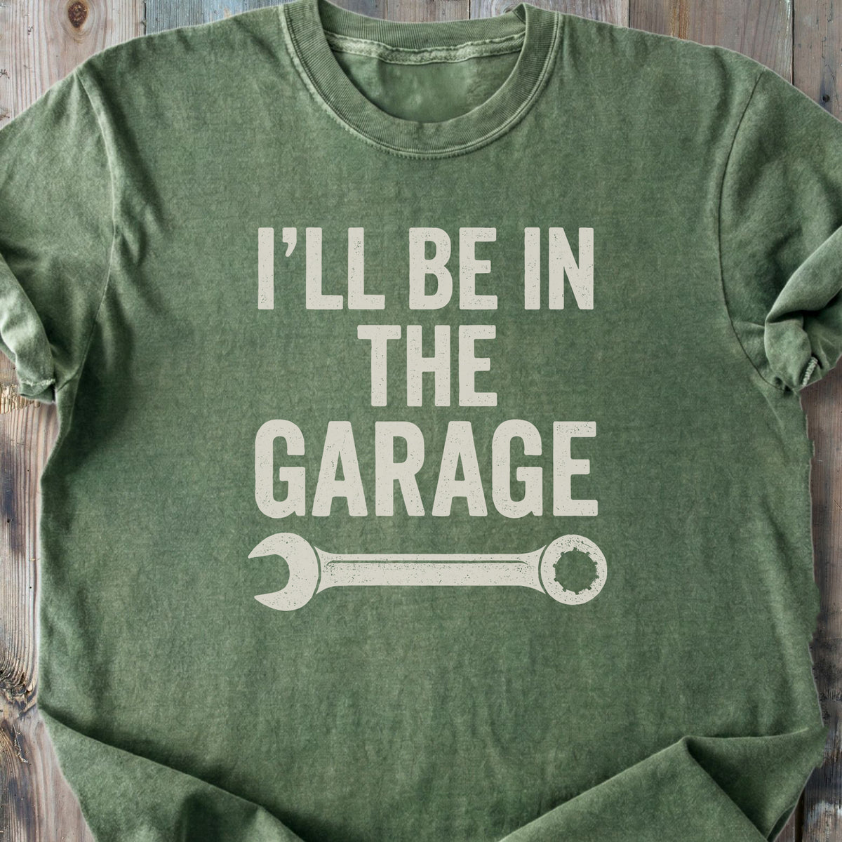 I'll Be In The Garage - Premium Heavyweight Tee