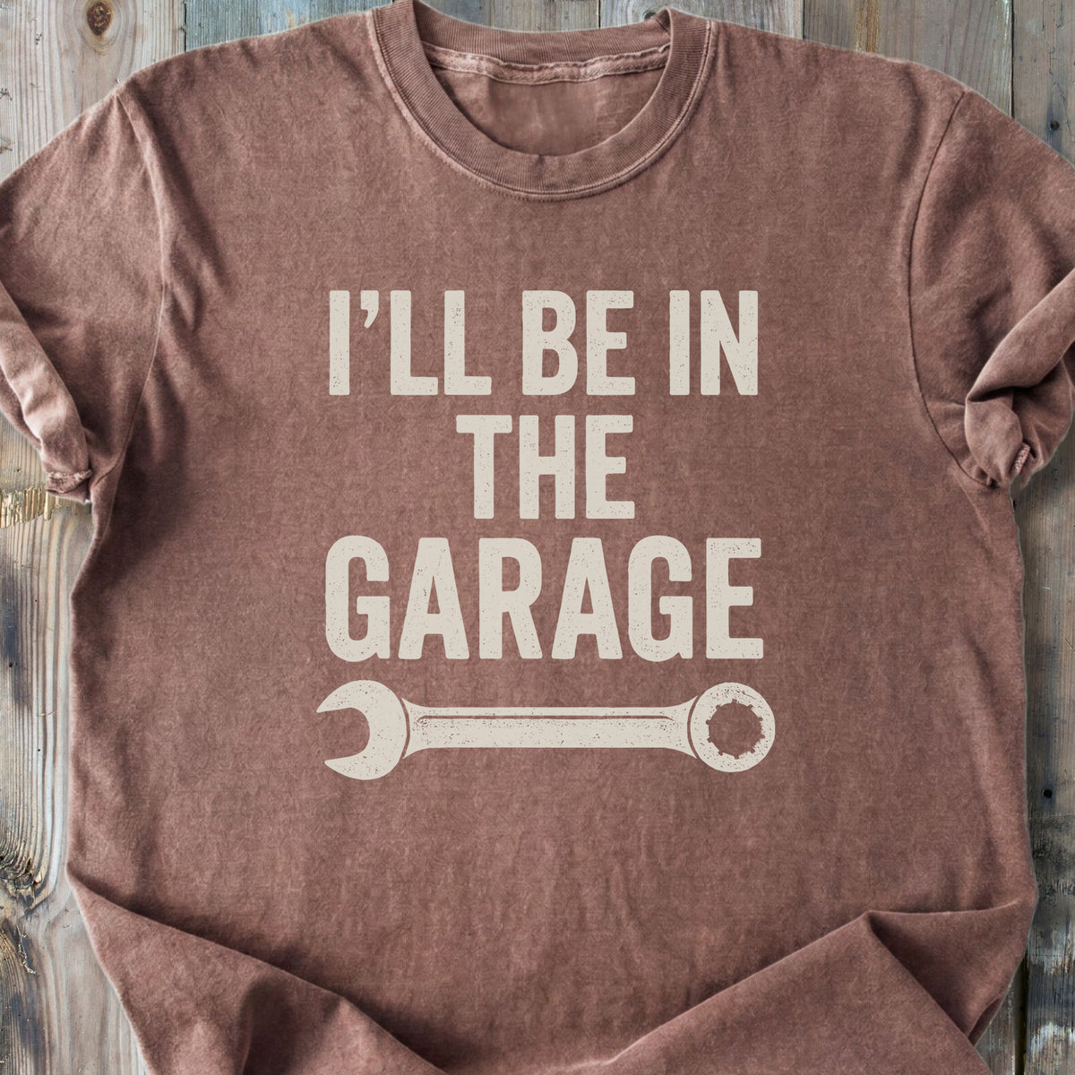 I'll Be In The Garage - Premium Heavyweight Tee
