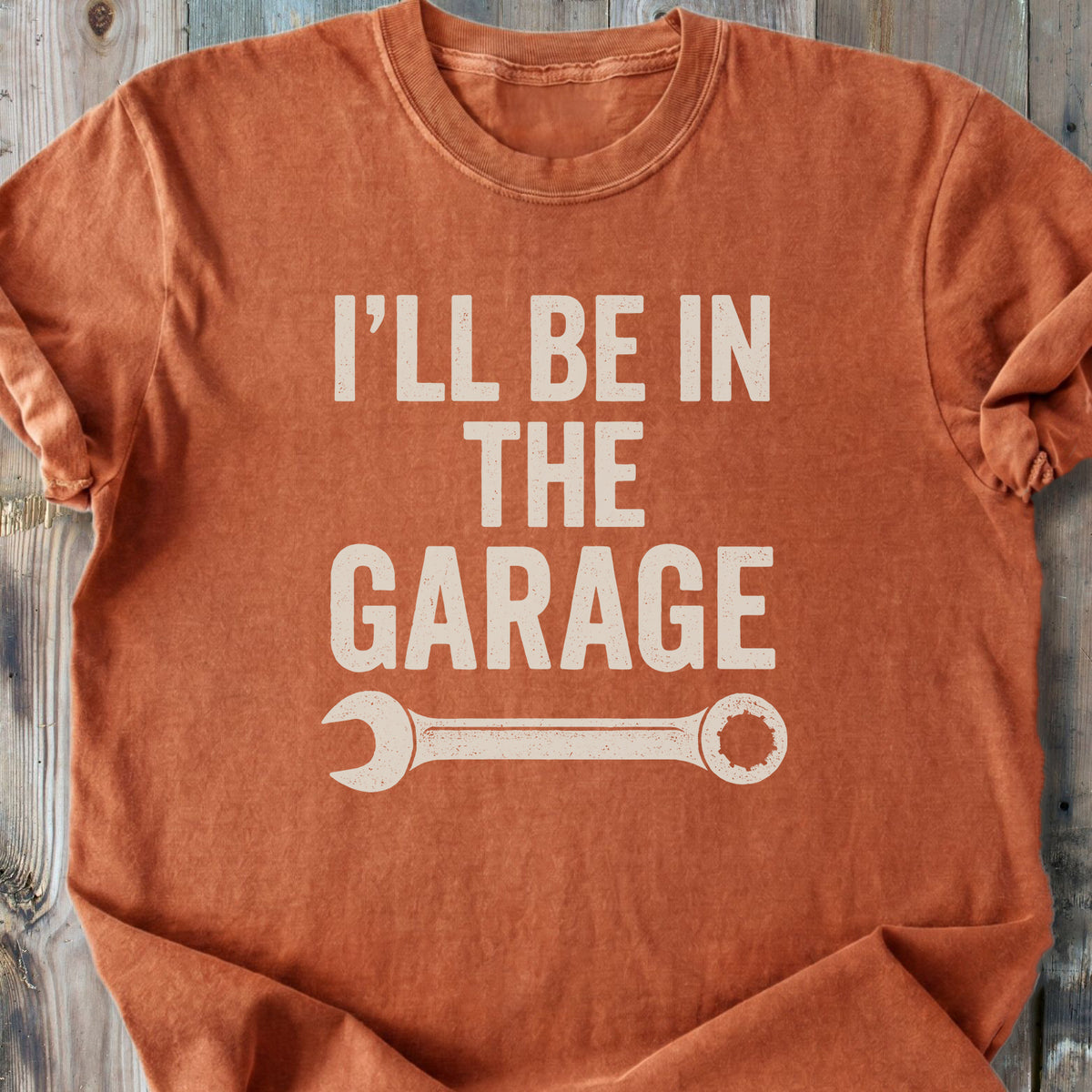 I'll Be In The Garage - Premium Heavyweight Tee