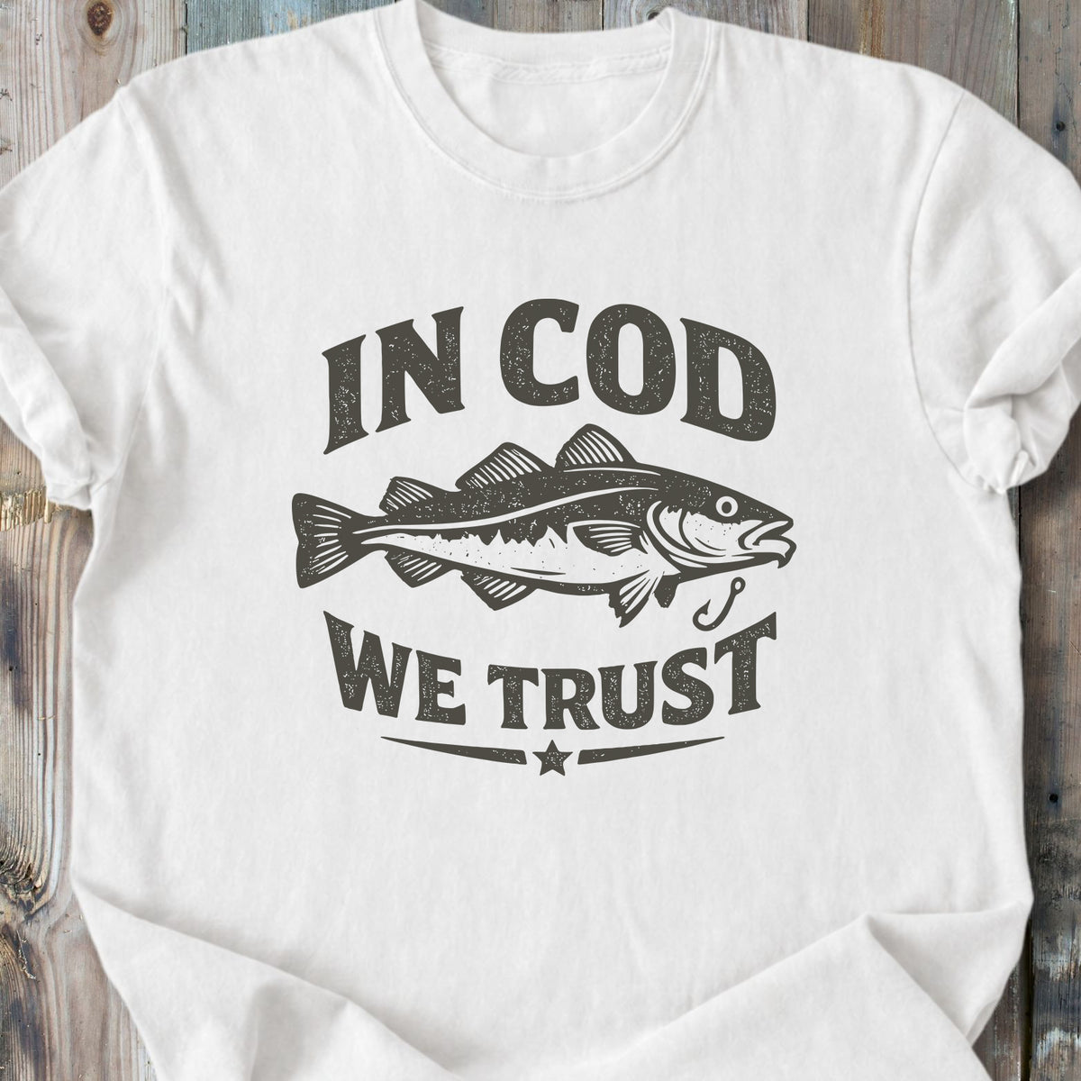 In Cod We Trust - Premium Heavyweight Tee