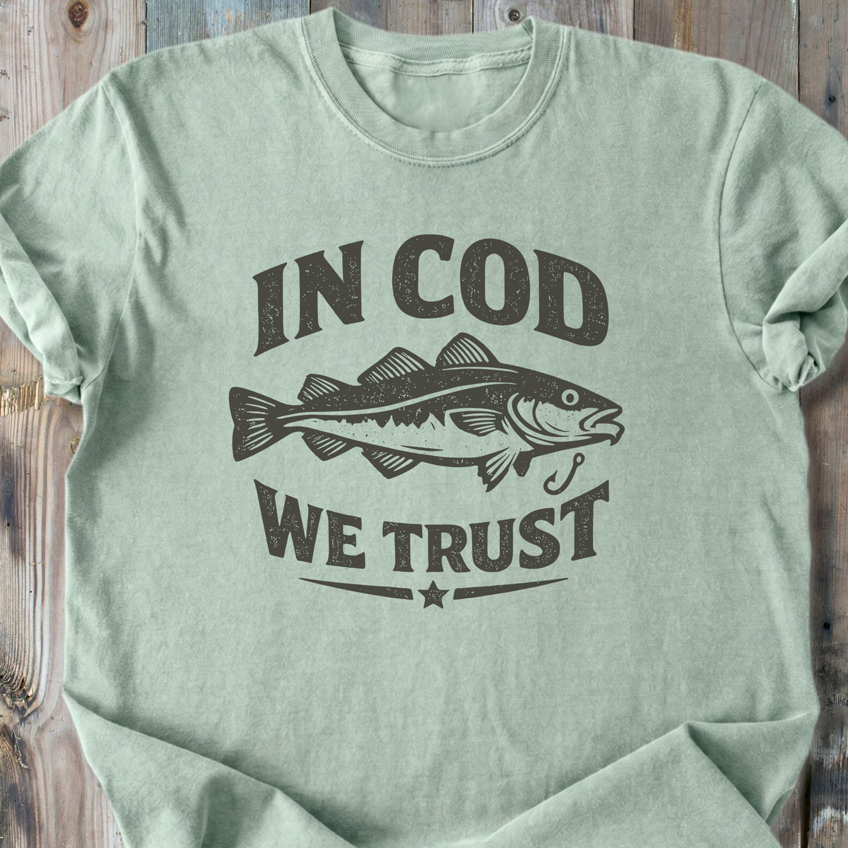 In Cod We Trust - Premium Heavyweight Tee