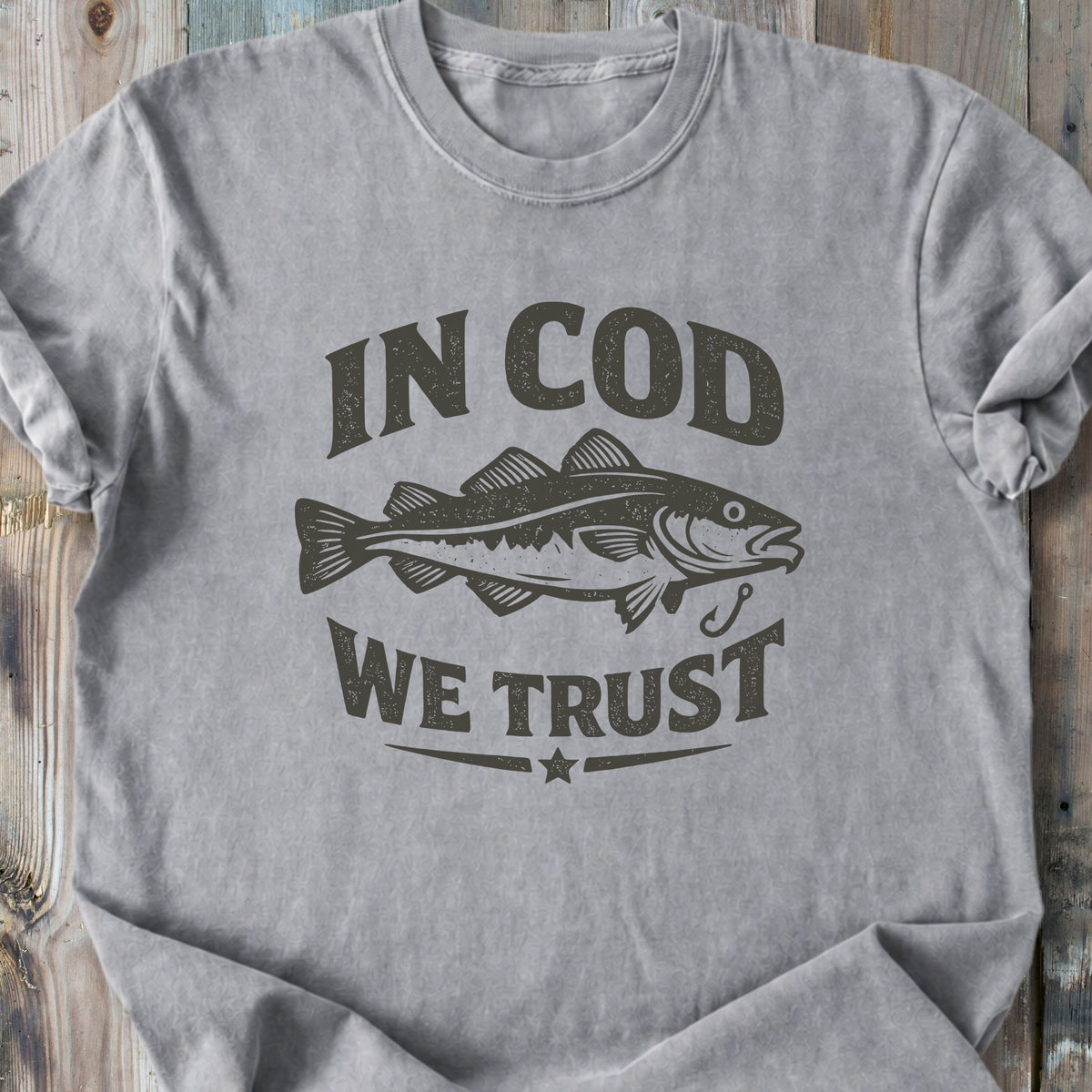 In Cod We Trust - Premium Heavyweight Tee